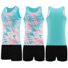 Nuevo Traje de Atletismo para Mujer Chaleco de Entrenamiento Shorts Correr Maratón Secado Rápido Examen Físico Uniforme de Equipo Deportivo de Competición