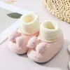 Zapatos de Invierno para Bebé de 3 a 12 Meses Suela Suave Zapatos para Primeros Pasos Niño Pequeño Antideslizantes Estilo Invierno Acolchado de Terciopelo Zapatos de Algodón Engrosados