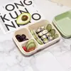 Caixa de Almoço Portátil Três Compartimentos Estilo Japonês Transfronteiriça, Caixa para Fast Food, Caixa de Plástico Selada, Caixa para Conservar Fresco, Caixa de Almoço para Estudantes e Trabalhadores de Escritório