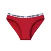 Fábrica de Origem Personalizado Roupa Íntima Feminina 100% Algodão Cintura Baixa, Design Sexy de Coração com Letras, Cueca Boxer Esportiva Sem Costura
