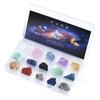 Caja de Etiquetas de Piedra Bruta de Cristal Natural Mineral Cristal Geología Ciencia Enseñanza Adornos Traje Regalo