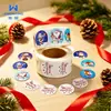 Pegatinas redondas de sellado para rollos de Navidad Etiquetas de regalo de muñeco de nieve Saludos navideños Pegatinas de decoración para sobres y cajas de regalo para hornear