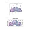 Adhesivos de pared de mariposas hortensias moradas hermosas transfronterizas sala de estar porche dormitorio pintura decorativa autoadhesiva generación pelo