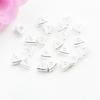 Cuentas sueltas triangulares de oro de 14 quilates, accesorios espaciadores hechos a mano para pulsera, cuentas espaciadoras de plata rota, varios pares