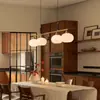 Luminária de restaurante vintage estilo francês, estilo wabi-sabi retrô americano, luminária pendente criativa de vidro de alta qualidade para balcão de bar LED