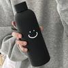 Vaso de vacío portátil simple con barra de sonrisa, vaso de agua para pareja, gran capacidad, ligero y portátil, hervidor de acero inoxidable de alta apariencia