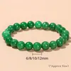 Pulseiras de Jade e Ágata Mais Vendidas Transfronteiriças para Homens e Mulheres, Série Verde Fresco, Pedra Olho de Gato, Pulseiras de Pedra Natural, Atacado de Fábrica