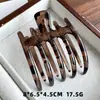 Presilhas de cabelo populares europeias e americanas, grampos de cabelo de plástico pintados com spray de estampa de leopardo, acessórios de cabelo para coques na parte de trás da cabeça, atacado de fábrica