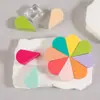 Esponja Gota d'Água para Pó, Esponja de Maquiagem Descartável, Almofada de Ar, Bloco de Esponja para Unhas de Uso Duplo Seco e Úmido