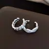 Ear Cuff Doble Capa Geométrico Corazón Estrella Zirconia, Pendientes Versátiles Simples y de Moda, Pendientes de Lujo Ligero de Alta Gama para Mujeres