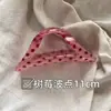 Grampo Oval com Recorte de Bolinhas de Framboesa Grampo Tubarão Grande na Parte de Trás da Cabeça Presilha Simples e Elegante Acessórios de Cabelo