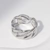 Anillo Transfronterizo Nuevo de Acero de Titanio, Anillo de Lujo Ligero de Alta Gama, Joyería para Mujer, Anillo Abierto Electrochapado, Anillos de Nicho para Pareja, Accesorios