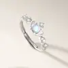 Anillo para Mujer Amante de la Luna Rueda de la Fortuna, Plata de Ley S925 que no se decolora, Anillos de Pareja de Gama Alta de Nicho, Personalizable