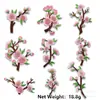 Adesivos de Tecido Bordados Flores de Ameixeira Estilo Nacional Adesivos Patch Decorativos para Bolsa Cheongsam Aplique Sem Costura Raio Amostra Flor Adesivos de Tecido Bordados