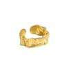 Anillo abierto de plata esterlina S925 con textura plisada irregular y diseño minimalista de nicho INS, versión coreana 534 para mujer