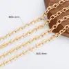 Estilo punk europeo y americano cadena O galvanizado oro real 18K Corea del Sur cadena hecha a mano material para manualidades material DIY