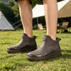 Botas de chuva XAXAXTO, sapatos impermeáveis da moda, cano curto, botas de chuva antiderrapantes, botas de cano baixo para pesca ao ar livre, galochas para homens