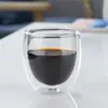 Copo de Vidro de Camada Dupla em Forma de Ovo de Alto Borossilicato para Atacado, Copo de Chá Isolado Transparente, Copo de Café Criativo