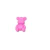 Oso violento en posición sentada, macarrón, oso tridimensional, cuentas con agujeros verticales, cuentas sueltas, cadena para teléfono móvil DIY, accesorios de joyería acrílica
