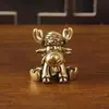 Nuevos Adornos de Alce Retro de Latón de Venta Caliente Transfronteriza Adornos de Alce Navideños Adornos Decorativos de Cobre Estilo Dibujos Animados