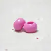 Corda de plástico com contas decorativas de furo grande contas plásticas redondas furo reto contas macaron cor de doce usar corda grossa contas soltas acessórios