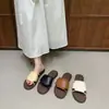 Sandalias de Mocasín Estilo Retro First Encounter para Mujer para Usar al Aire Libre con Faldas, Sandalias de Playa de Verano 2026 con Punta Abierta y una Sola Tira