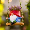 Novos Enfeites de Jardim Criativos, Decorações para Quintal Externo, Gnomos de Balanço Cartoon, Decorações de Jardim de Resina, Transfronteiriço