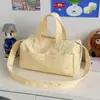 Bolsa Tote Casual Simples de Grande Capacidade Novo Estilo Cor Sólida Fresca Padrão Estrelado Múltiplos Bolsos Bolsa de Ombro Transversal de Mão
