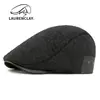 Gorros de Otoño e Invierno para Hombre con Protección para las Orejas de Forro Polar, Gorras de Béisbol Cálidas, Boinas Retro Británicas, Gorras de Moda Hacia Adelante para Personas de Mediana Edad y Mayores