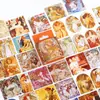 Caja de Pegatinas Poesía de Azúcar Serie de Pinturas Famosas Mundialmente Pegatinas Artísticas Retro para Decoración de Diarios DIY 45 Piezas 6 Diseños