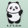Pegatinas de tela bordadas de panda lindo toalla bordada autoadhesivas tela chaqueta de plumas chaqueta accesorios de ropa parches pegatinas