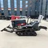 Máquina de corte de grama e preparo de solo tipo montado, máquina de capina e recuperação de terra para colinas e pomares, microtrator de esteira movido a diesel agrícola