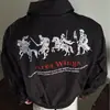 Chaqueta de Vuelo con Estampado de Caballo de Guerra Callejero Americano para Primavera y Otoño para Hombres y Mujeres Suelta Moda Urbana de Calle Marca de Moda Chaqueta Casual Versátil para Parejas