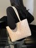 Bolsa Textil para Mujer de Gran Capacidad 2025 Nueva Moda Otoño e Invierno Combinable Casual Bolso de Hombro Bolso Tote de Clase para Estudiantes Universitarios