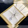 Nuevo Collar de Doble Capa con Corazón 2022 para Mujer Diseño Avanzado Sentido de Diseño Nicho Lujo Ligero Elegante Cadena para Clavícula Accesorios Cadena para el Cuello
