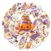 50 adesivos de Halloween em tons de cura, adesivos fofos de fantasminha, abóbora e sobremesa, decoração à prova d'água para uso transfronteiriço