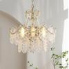 Lustre de vidro estilo francês leve luxo retrô estilo quarto quente estilo americano creme rede sala de estar sala de jantar luminárias