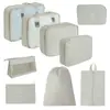 Bolsa de almacenamiento para viajes transfronterizos, set de neceser, bolsa de almacenamiento organizadora de ropa para equipaje de siete piezas, bolsa de almacenamiento de viaje