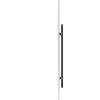 Manípulo de porta grande de vidro com moldura preta minimalista moderno, aço inoxidável dourado de alta qualidade, manípulo de porta maciça de madeira para quarto privado de hotel