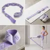 Bestseller transfronterizo: Banda de resistencia de yoga con estampado de estrellas moradas, banda elástica de yoga para estiramientos de baile, banda de resistencia segmentada numerada