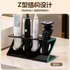 Portacepillos de dientes para baños de hotel, estante para cepillos de dientes eléctricos, estante de almacenamiento para artículos de tocador, organizador de pasta de dientes y cepillo de dientes con múltiples compartimentos y drenaje