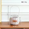 Maceta Pequeña Redonda Tejida de Plástico con Forma de Bola, Cesta de Flores Tejida tipo Ratán Hecha a Mano, Cesta Decorativa de Escritorio para Plantas Verdes, Cesta para Floristería de Jardinería