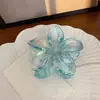 Venta Caliente Transfronteriza Nuevo Clip de Agarre Transparente de Colores Flor de Huevo Estilo Festivo Clip de Tiburón Flor de Bauhinia tamaño pequeño Clip de Agarre Cabello