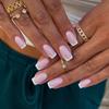 Uñas postizas blancas francesas simples de estilo europeo y americano, para chica dulce, no pasadas de moda, versátiles, para Instagram, para ir al trabajo, al por mayor