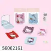 Conjunto Fofo de Espelho e Pente do Gato Kt com Design de Cabeça de Gato e Urso, Espelho de Maquiagem Portátil com Pente, Kit Dois em Um