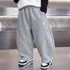 Calça Masculina Outono 2026 Novo Estilo Street Cool Kids Calça Esportiva Estilo Coreano Lindo Bebê Estilo Primavera e Outono Calça de Moletom