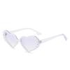 Gafas de Sol Transfronterizas Nuevas Incrustadas de Diamantes Estilo Europeo y Americano Forma de Corazón Dulce Lujosas Gafas de Sol de Perla para Fiesta de Graduación