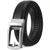 Cinturón de Cuero para Hombre con Hebilla Automática, Nuevo Estilo de Comercio Exterior, Hebilla Falsa de Pin de Negocios, Cinturón de Moda de Gama Alta de 3.2 cm, Venta al por Mayor desde el Fabricante
