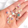 Cristal Austríaco Solto Elemento Cubo de Açúcar Perolado Brincos DIY Colar Colorido para Clavícula Acessórios de Joias