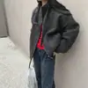 Lana sc 2026 estilo coreano otoño e invierno sentido de alta gama diseño de chaqueta abrigo sentido de diseño cuello alto abrigo corto de lana mujer